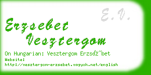 erzsebet vesztergom business card